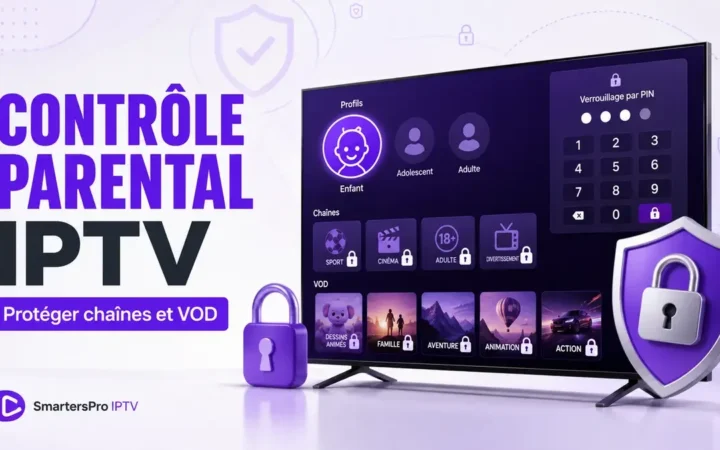 Contrôle parental IPTV protégeant les chaînes et la VOD