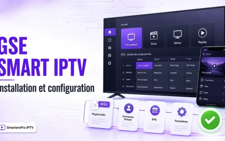 GSE Smart IPTV installé sur Smart TV et mobile
