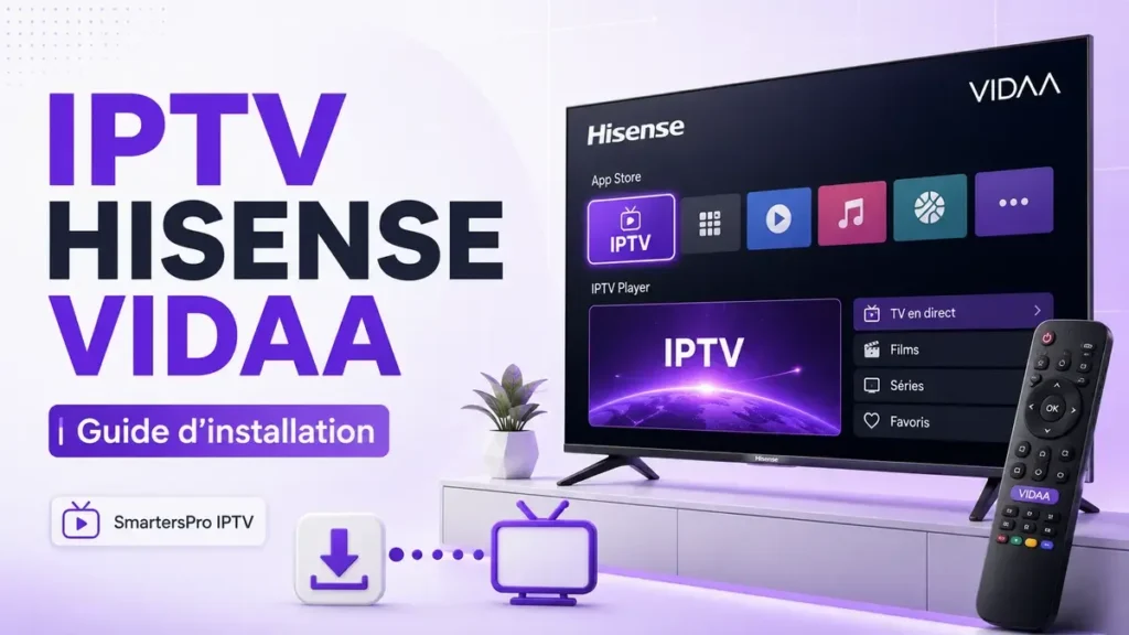 IPTV Hisense VIDAA installé sur une Smart TV