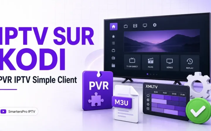 IPTV Kodi configuré avec PVR IPTV Simple Client