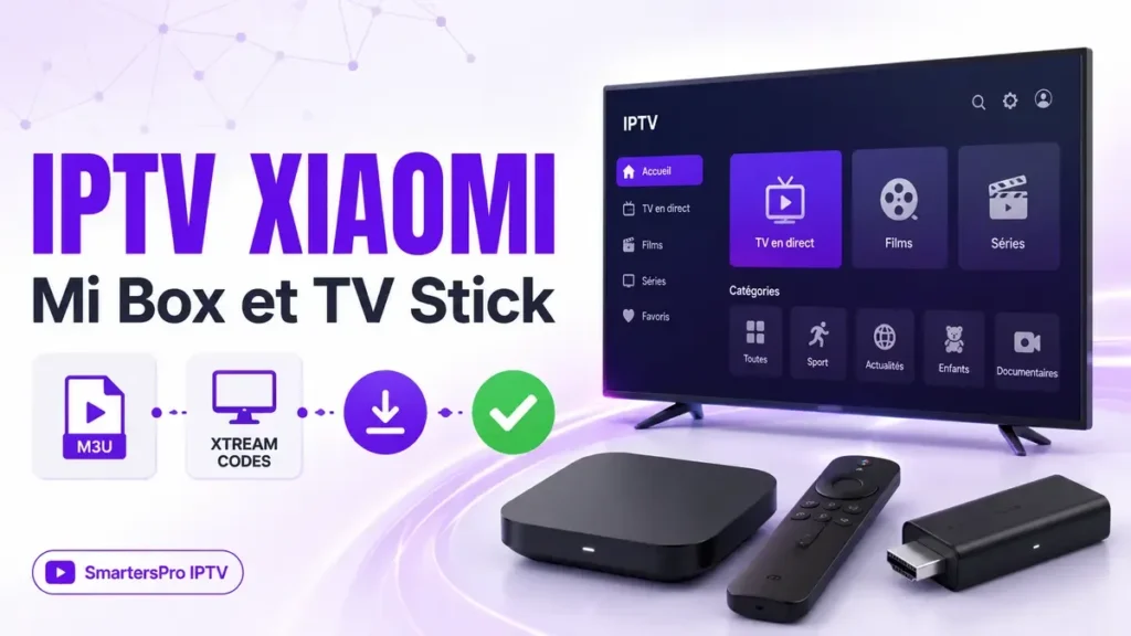 IPTV Xiaomi Mi Box et TV Stick avec interface de lecture