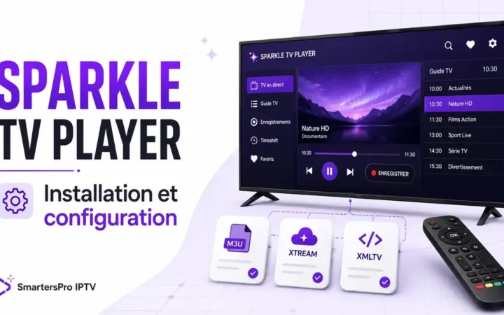 Sparkle TV Player installé et configuré sur Android TV