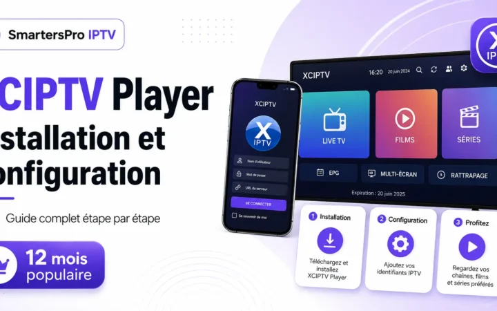 XCIPTV Player installé et configuré sur Android TV